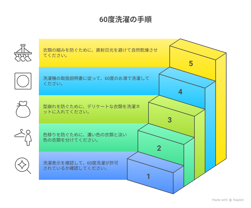 衣類を縮ませないための60度洗濯の工夫と対策法