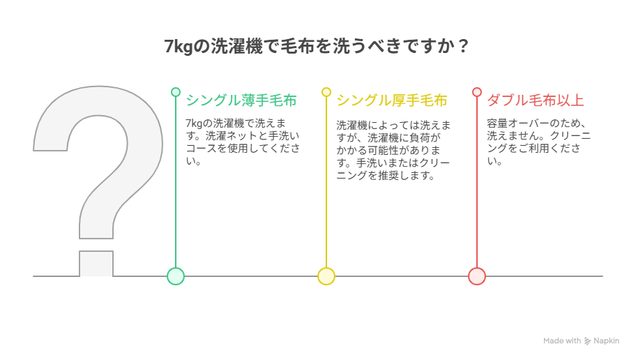 7kg洗濯機で毛布は洗える?