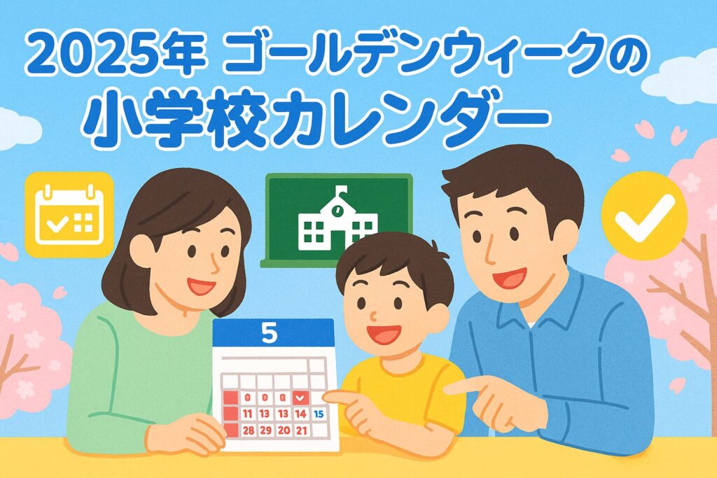 2025年 ゴールデンウィークの小学校カレンダー
