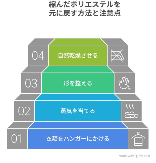 縮んだポリエステルを元に戻す方法と注意点