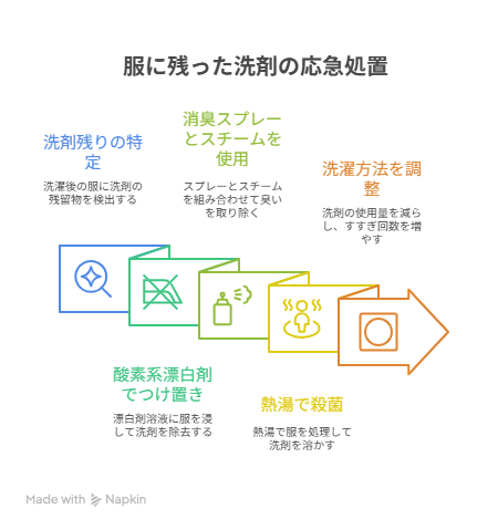 服に残った洗剤の応急処置