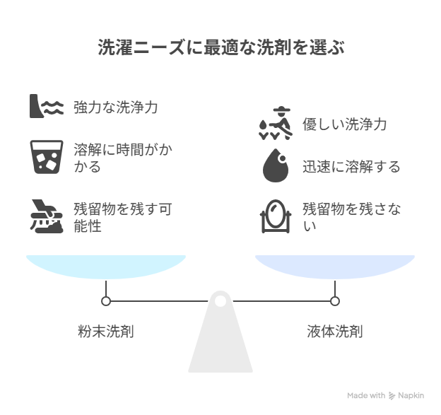 服への残留量を減らす正しいすすぎ方法と洗い方