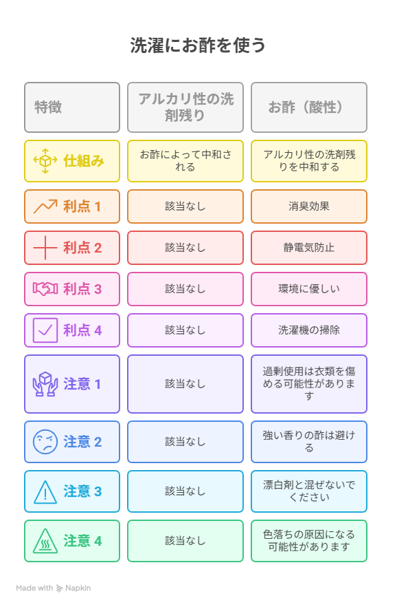 お酢が洗濯に効く理由