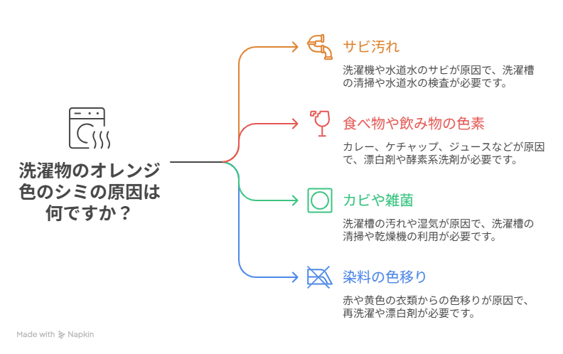 オレンジ色のシミとは?原因を正しく知ろう